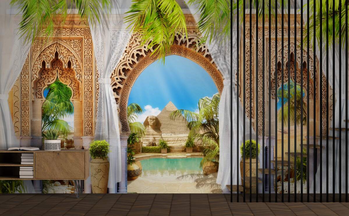 Fotobehang paleis in oosterse stijl