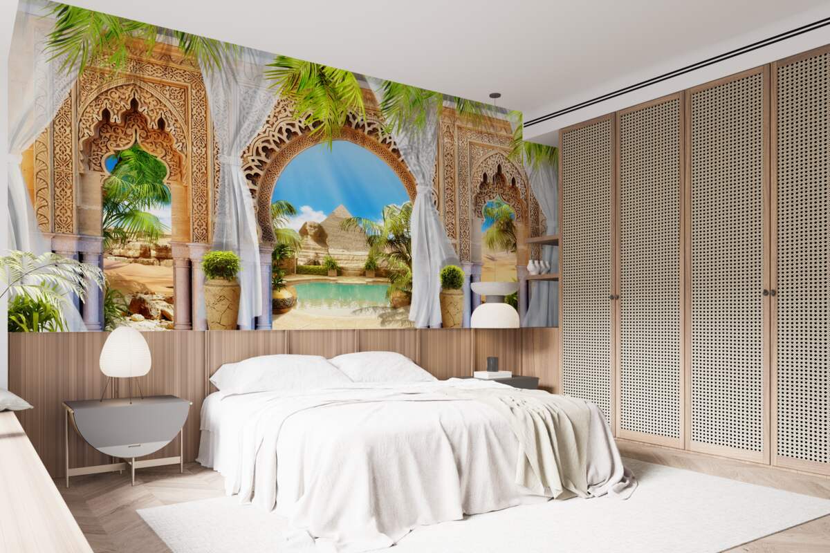 Fotobehang paleis in oosterse stijl