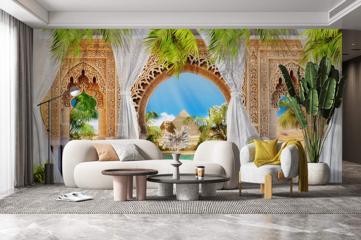 Fotobehang paleis in oosterse stijl