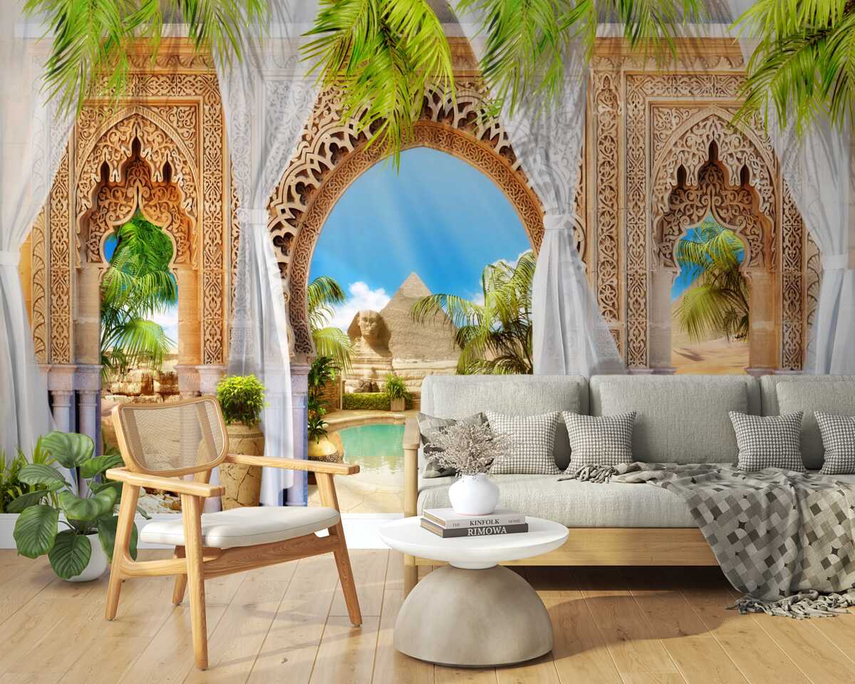 Fotobehang paleis in oosterse stijl