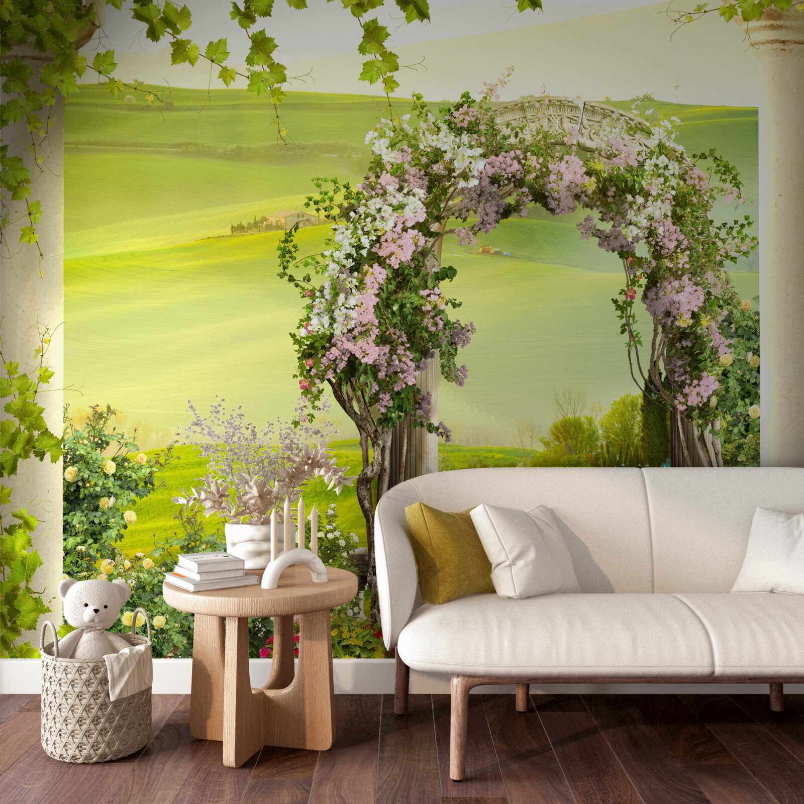 Fotobehang bloeiende tuinen