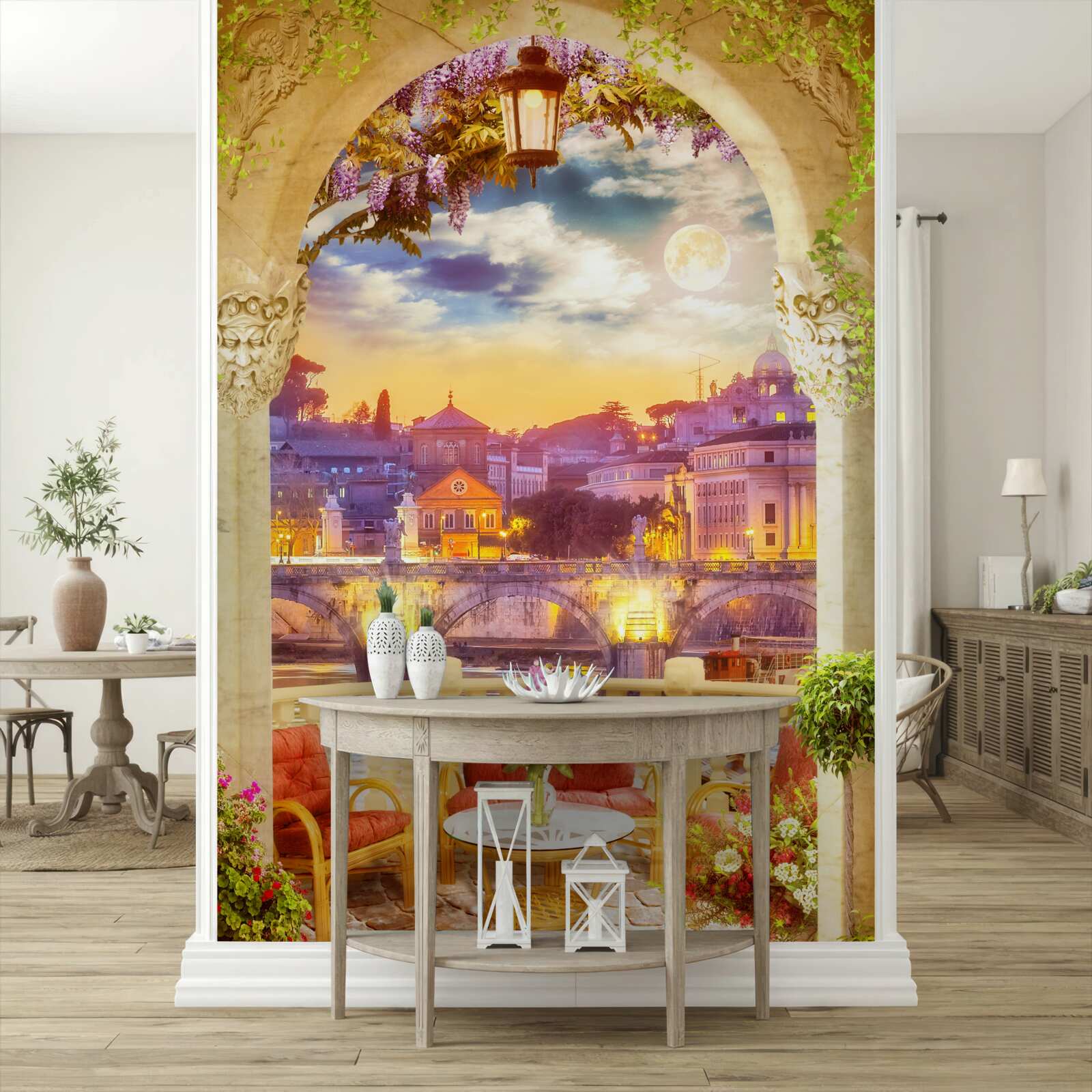 Fotobehang loggia met loungemeubels