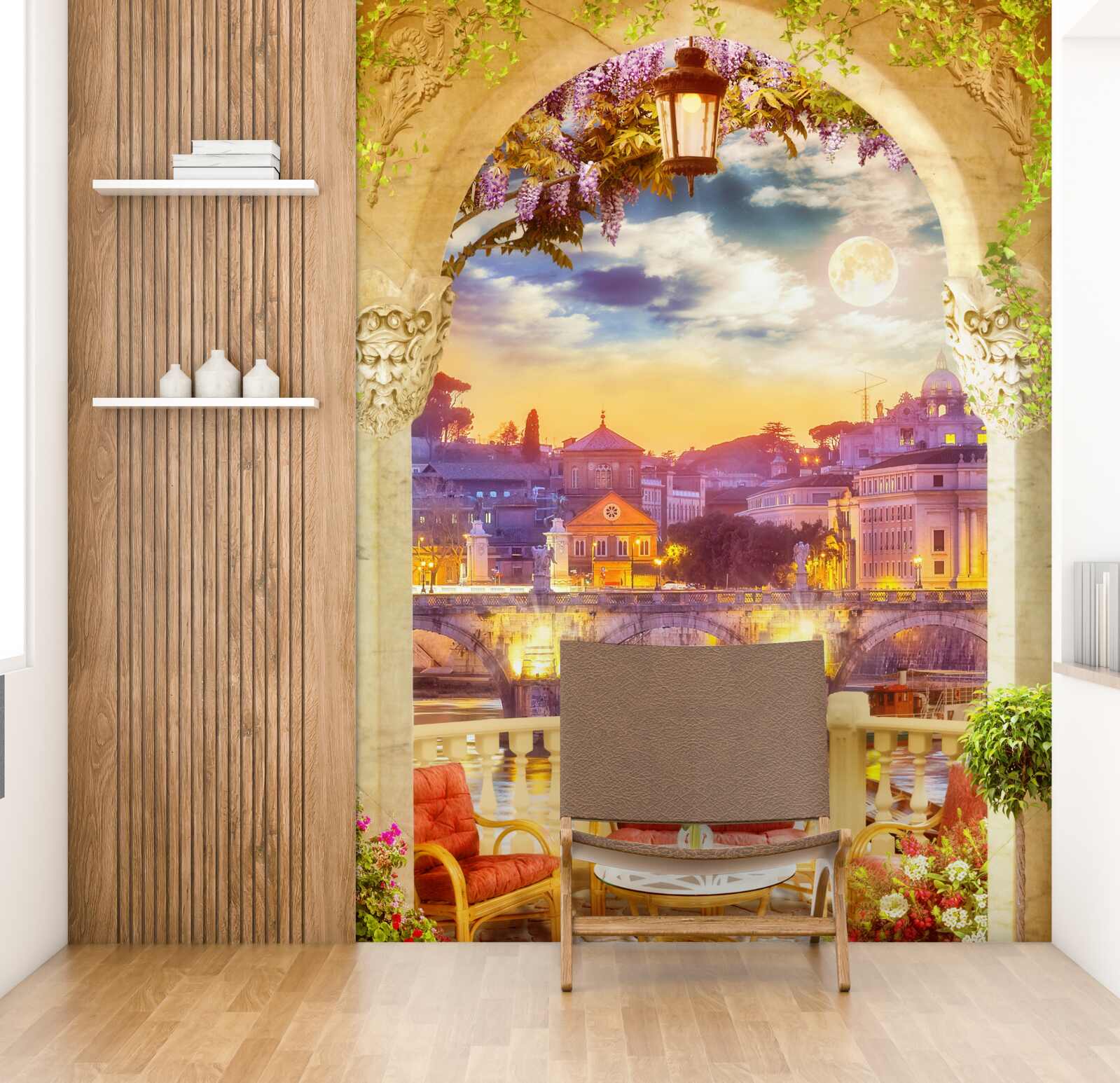 Fotobehang loggia met loungemeubels