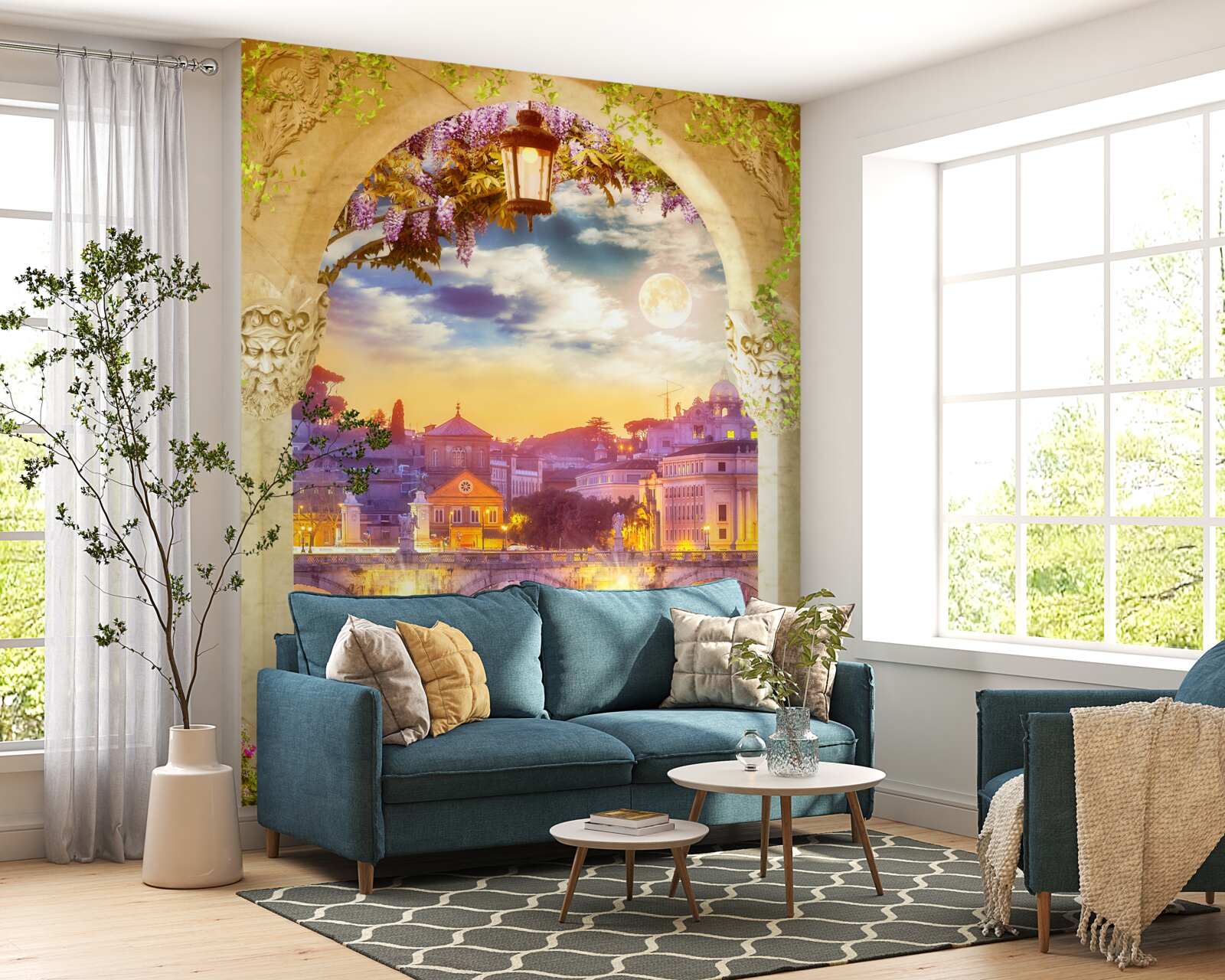 Fotobehang loggia met loungemeubels