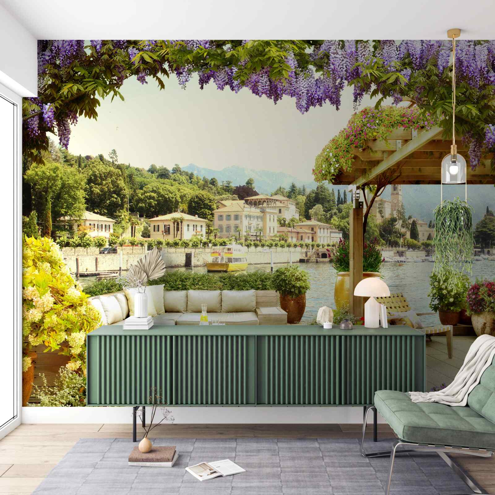 Fotobehang object met een lila dak