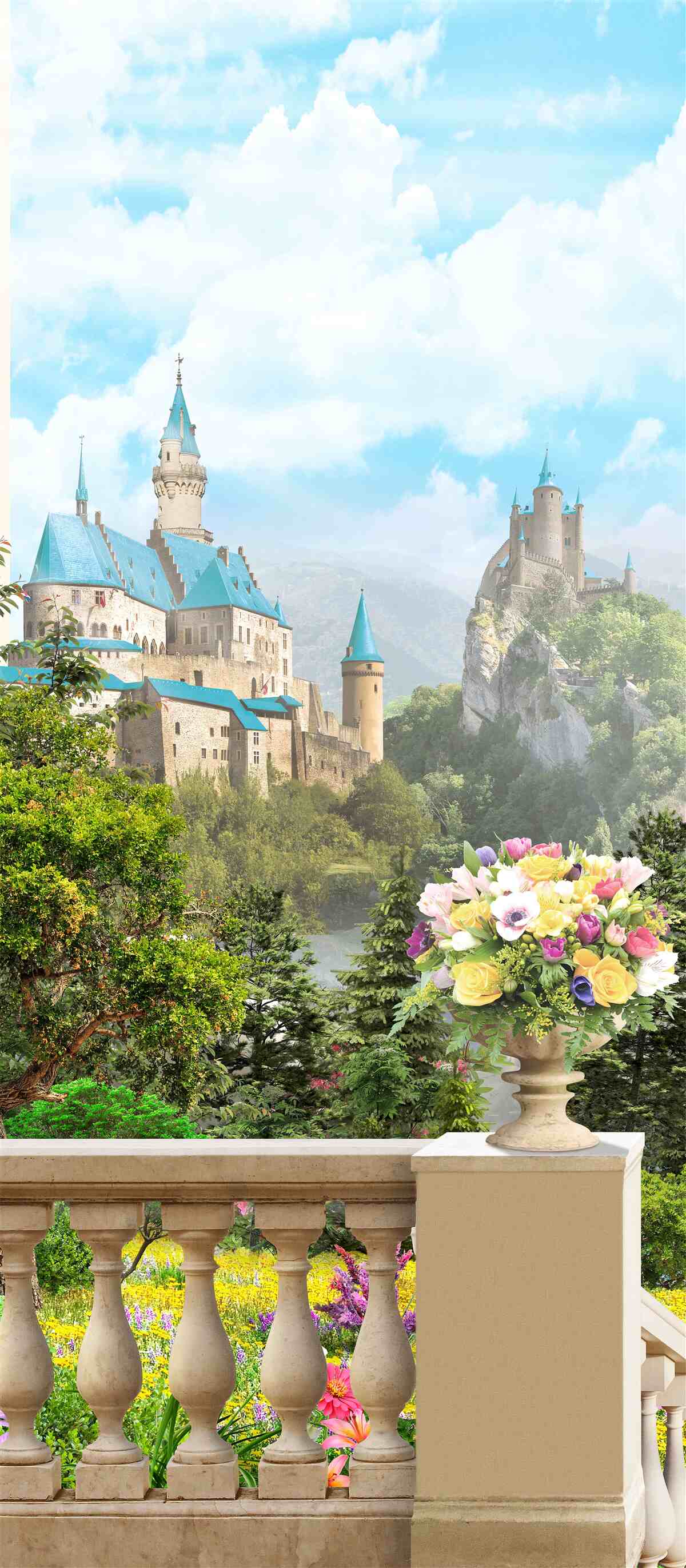 Fotobehang beeld van twee forten