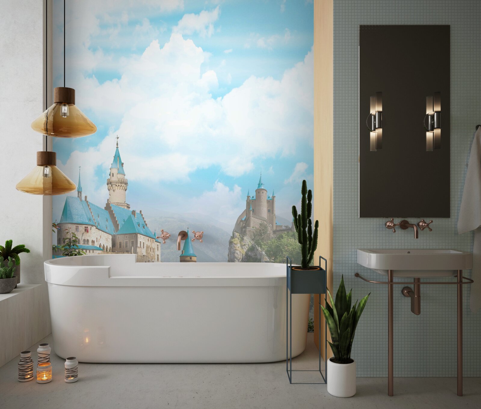 Fotobehang beeld van twee forten