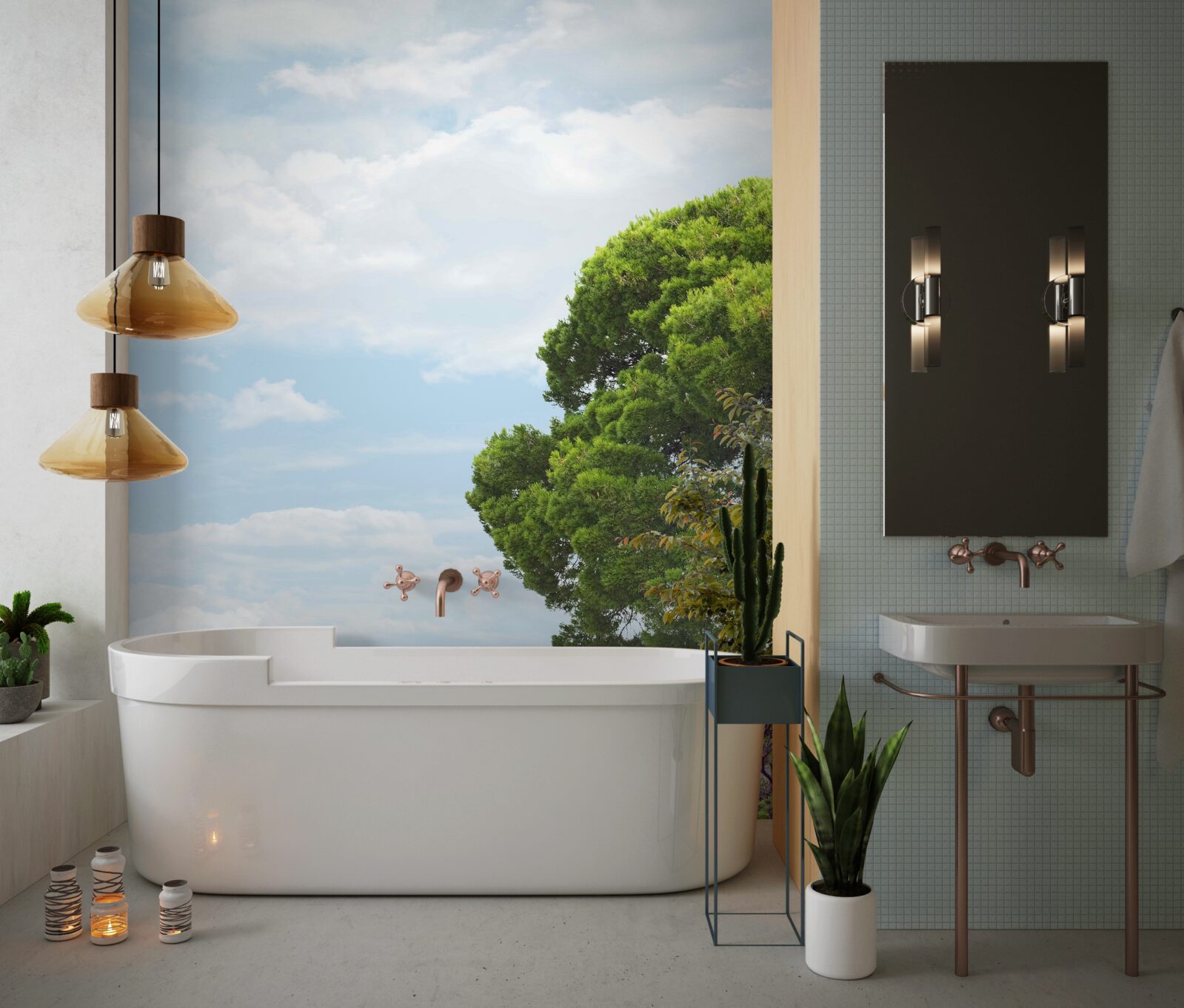 Fotobehang majestueuze watervallen