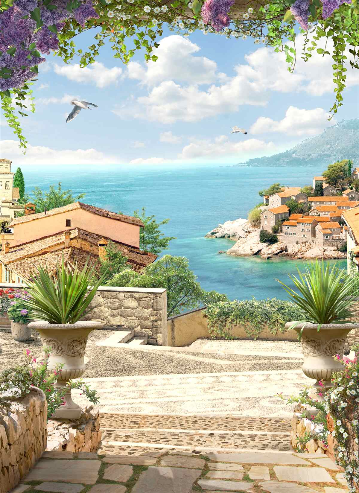 Fotobehang grote weg naar de kust