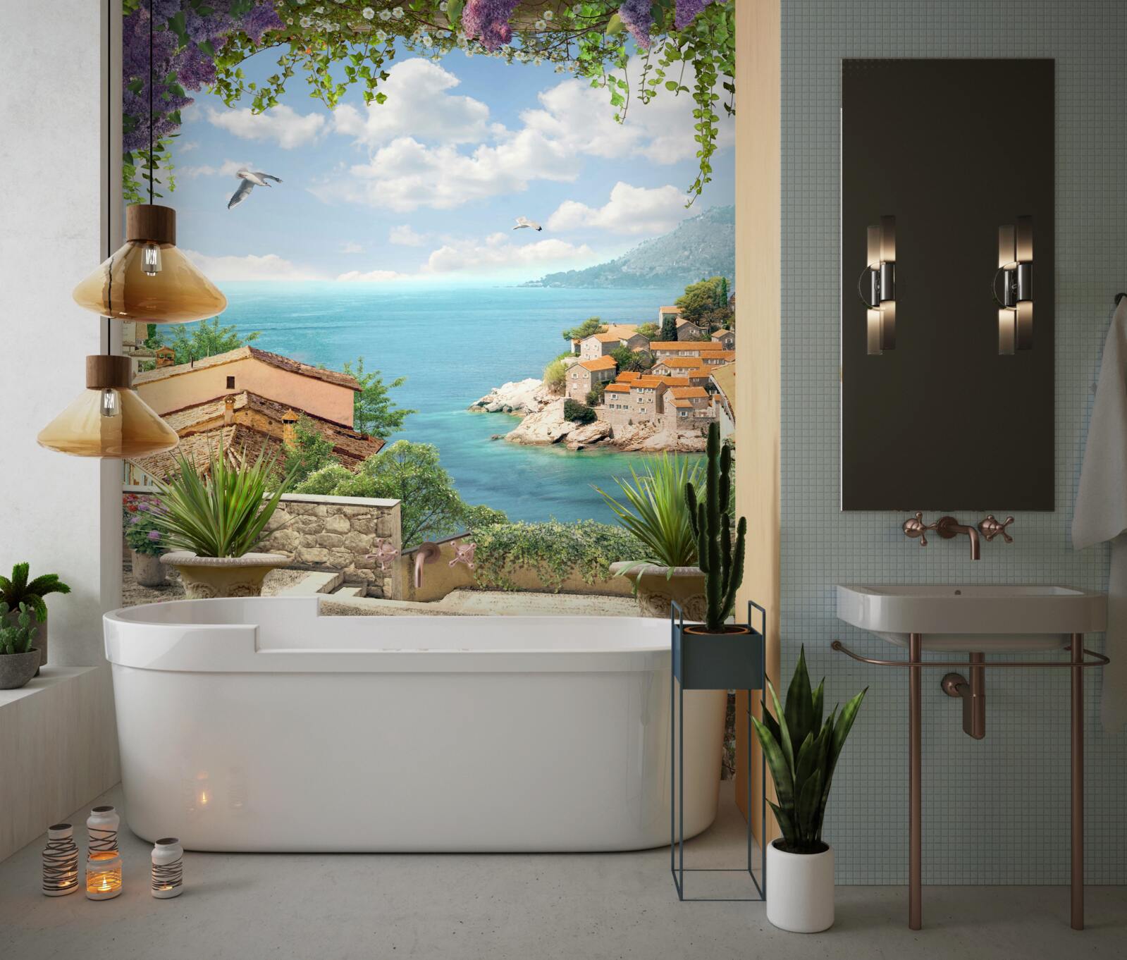 Fotobehang grote weg naar de kust