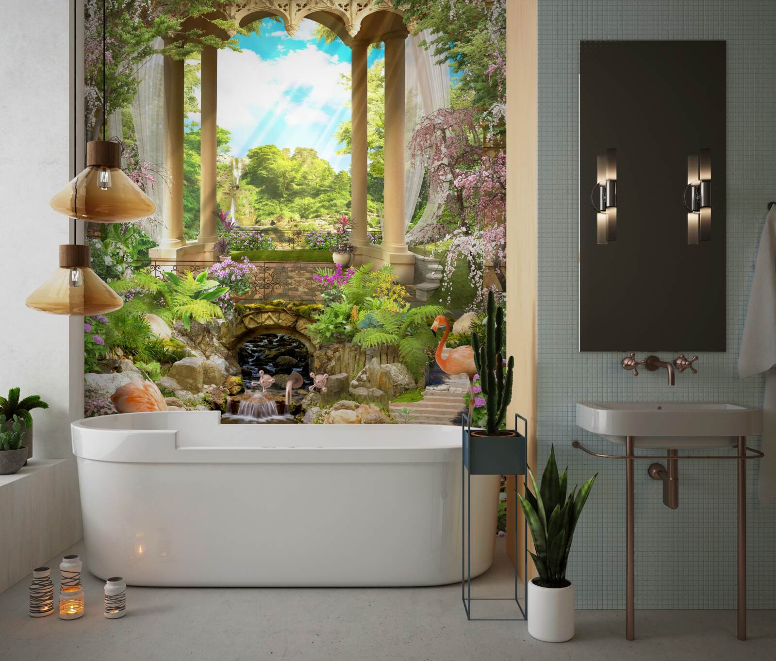 Fotobehang heerlijke tuin