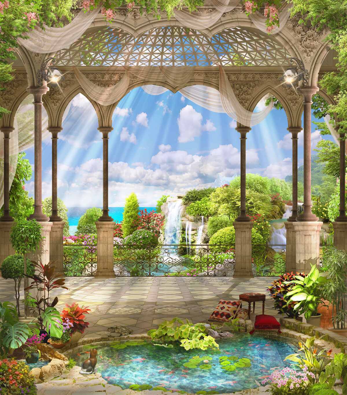 Fotobehang uiterst aantrekkelijk terras