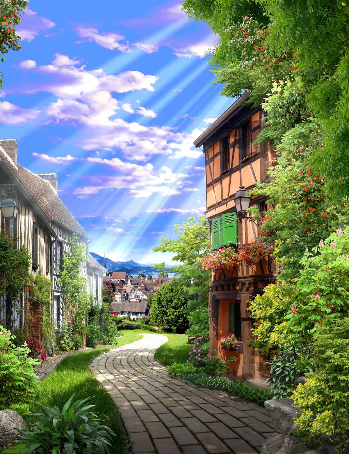 Fotobehang groen licht