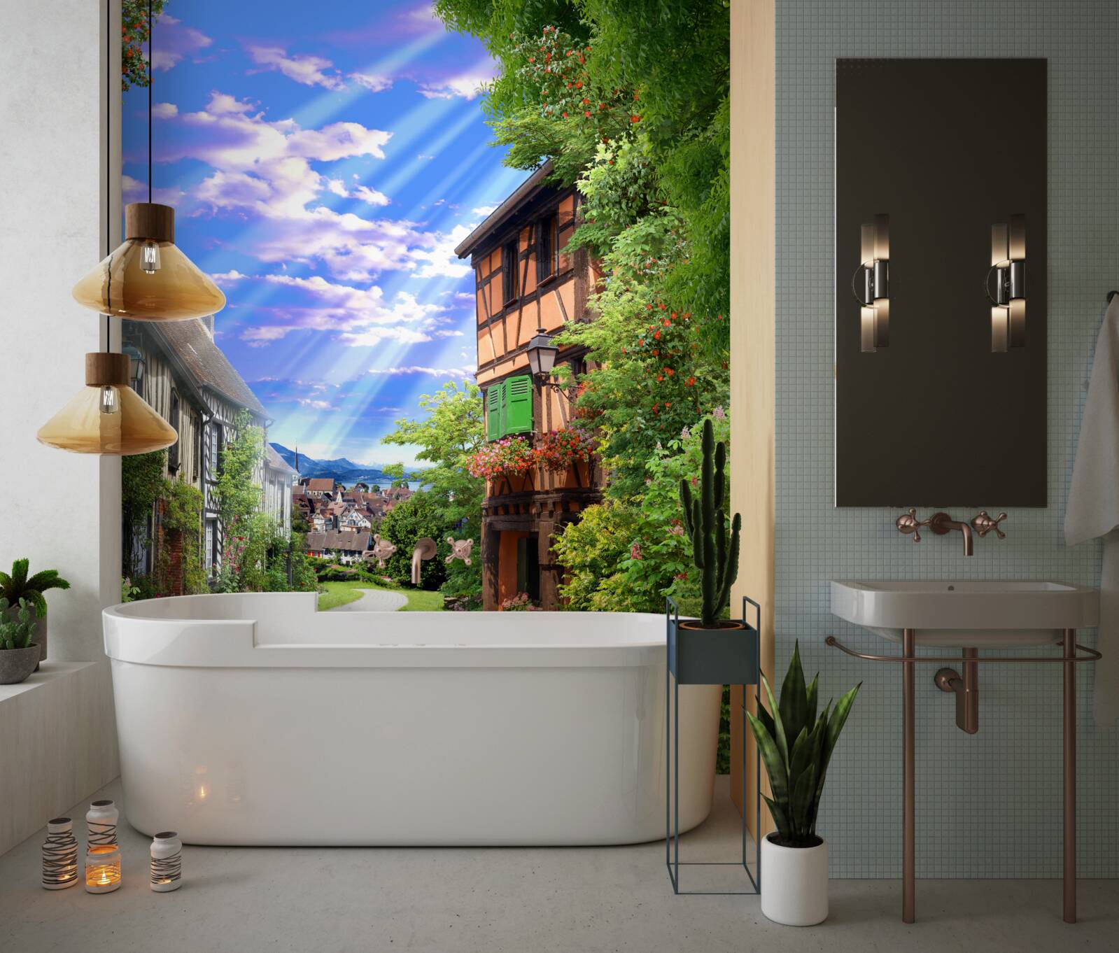 Fotobehang groen licht