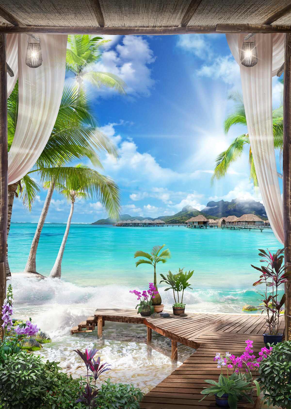 Fotobehang prachtig strandlandschap