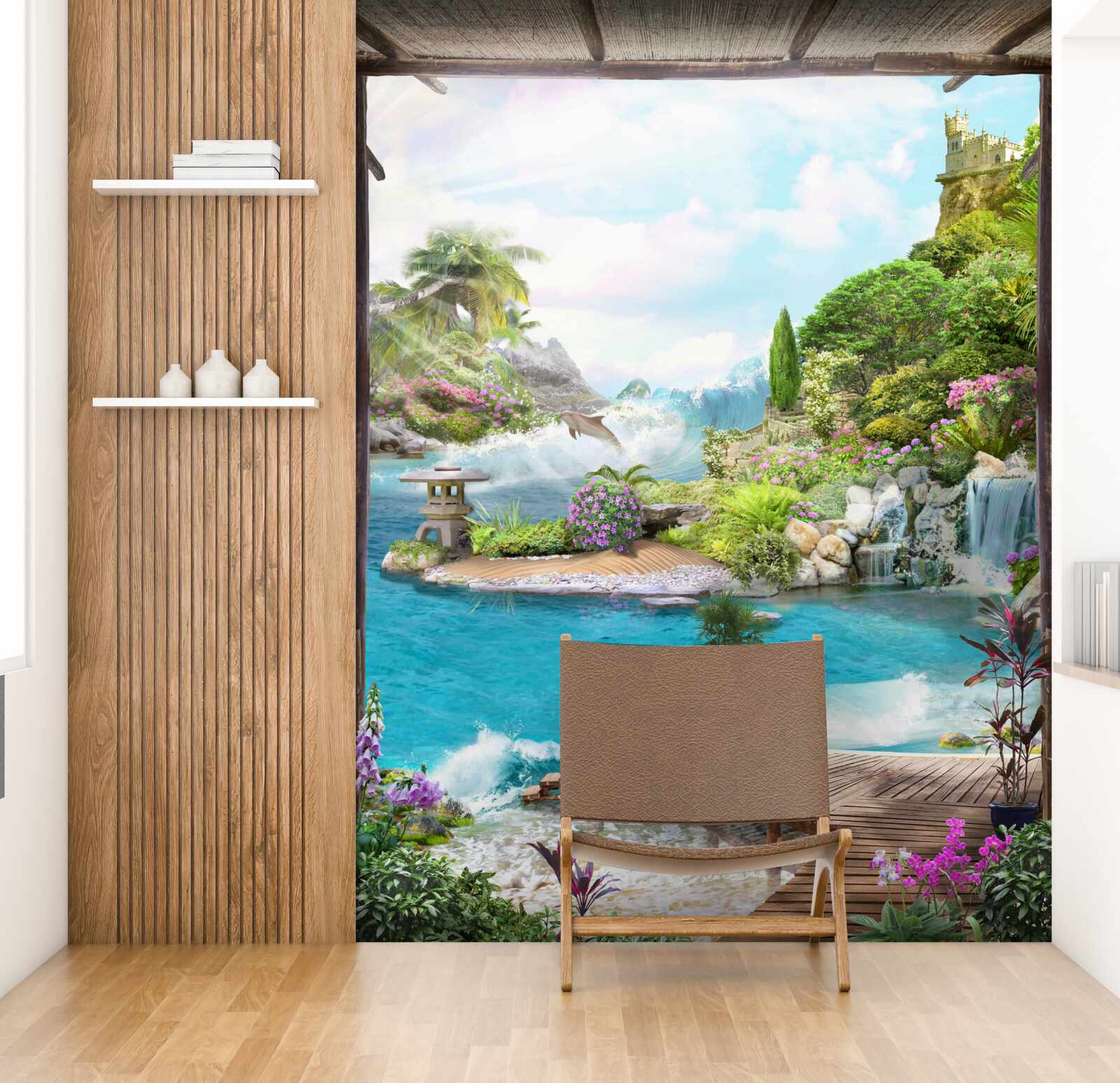 Fotobehang het prachtige landschap van een pittoreske oase