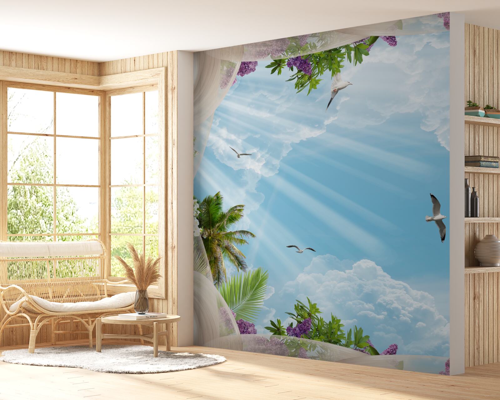 Fotobehang vogels en de lucht