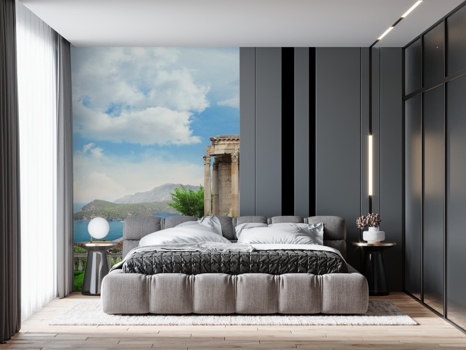 Fotobehang waterpartij in de tuin