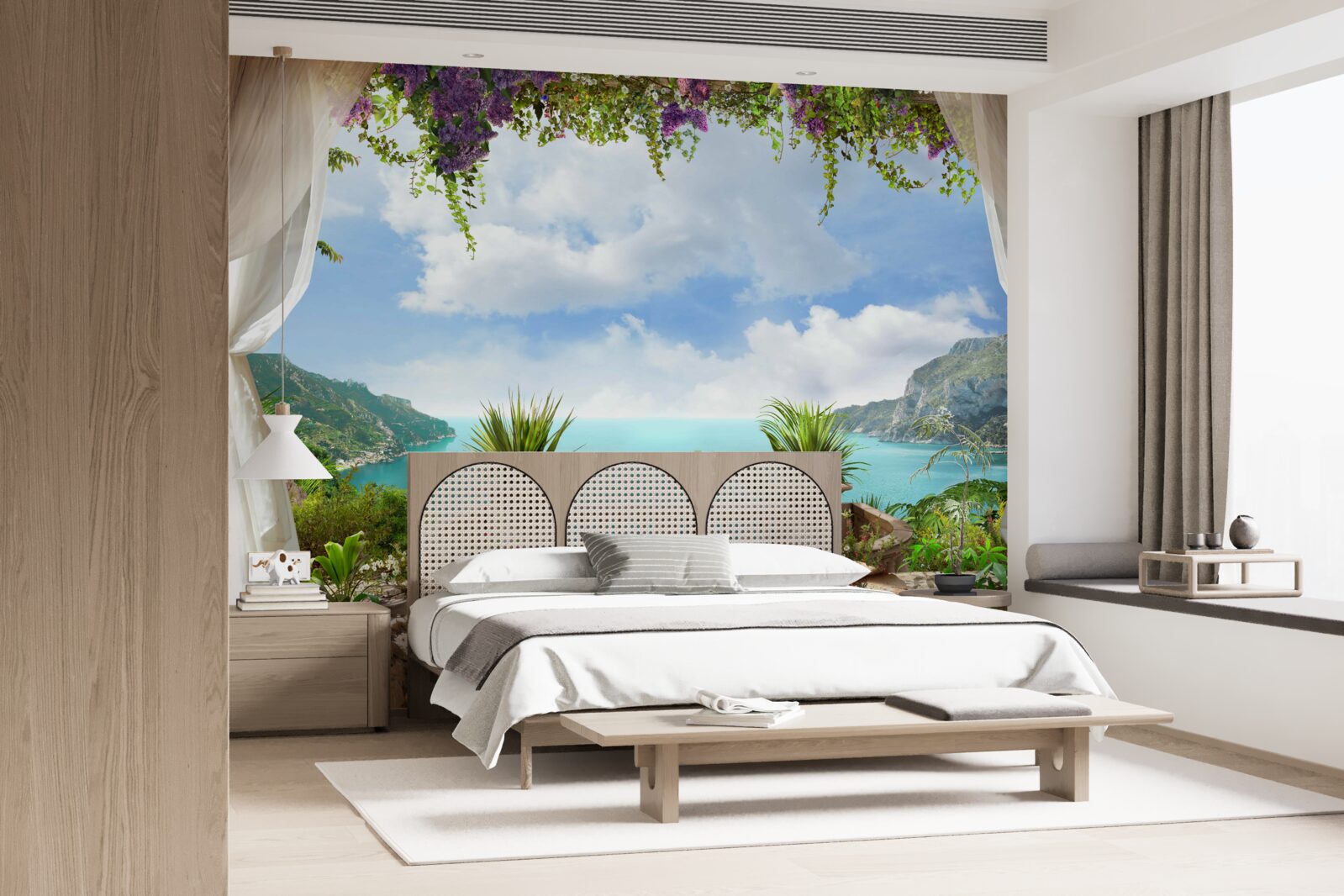Fotobehang comfortabel balkon met planten