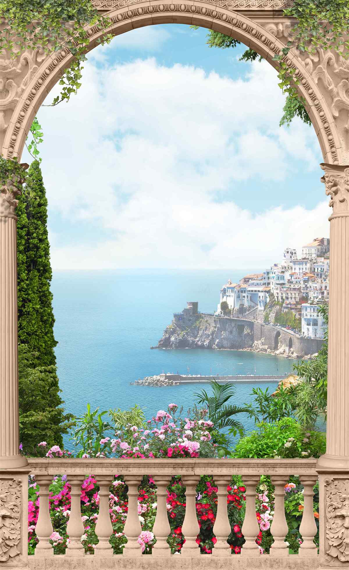 Fotobehang golflandschap in italië