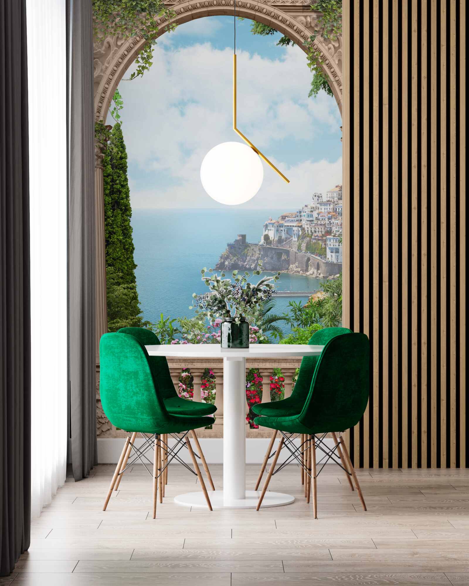 Fotobehang golflandschap in italië