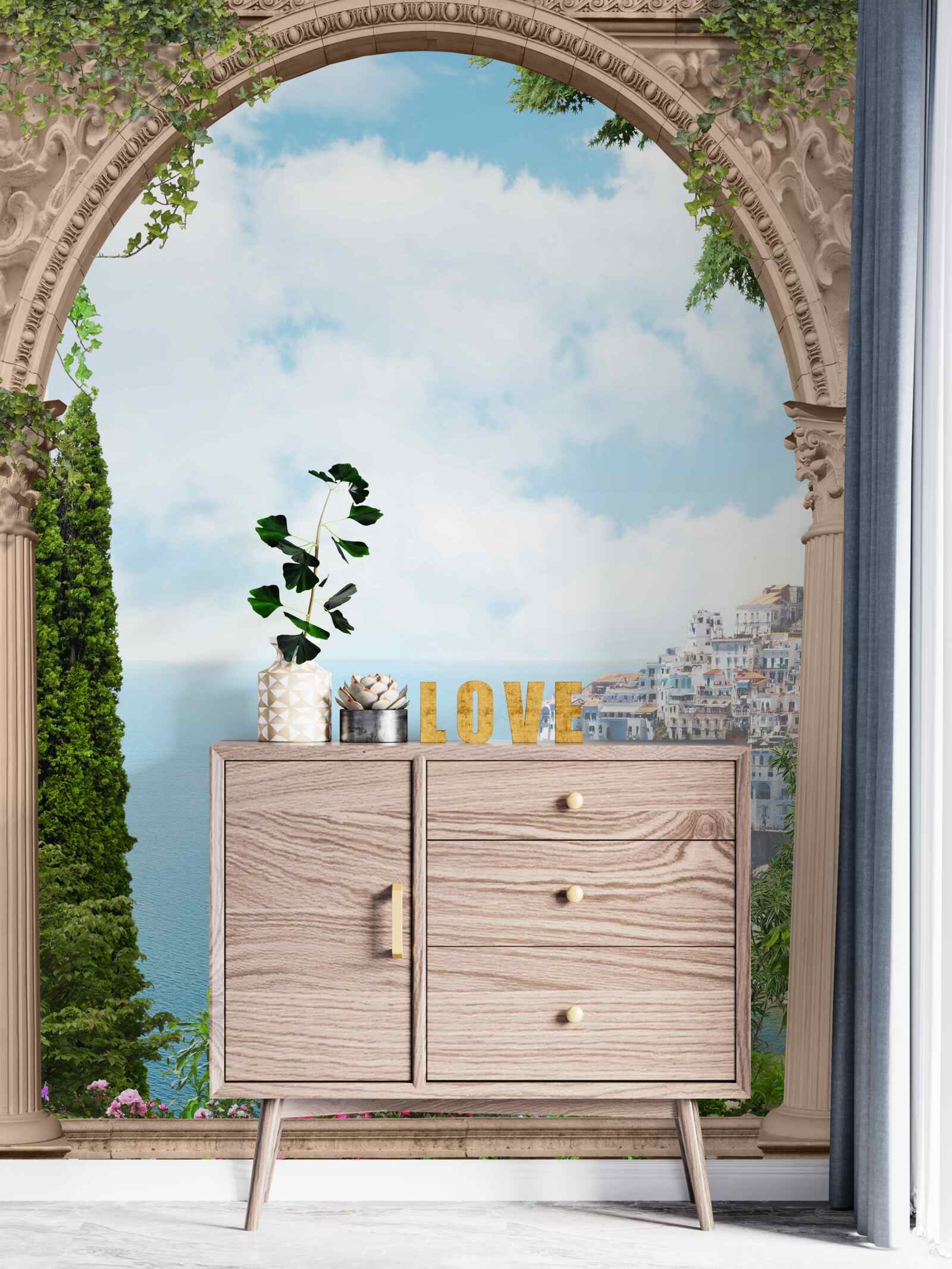 Fotobehang golflandschap in italië