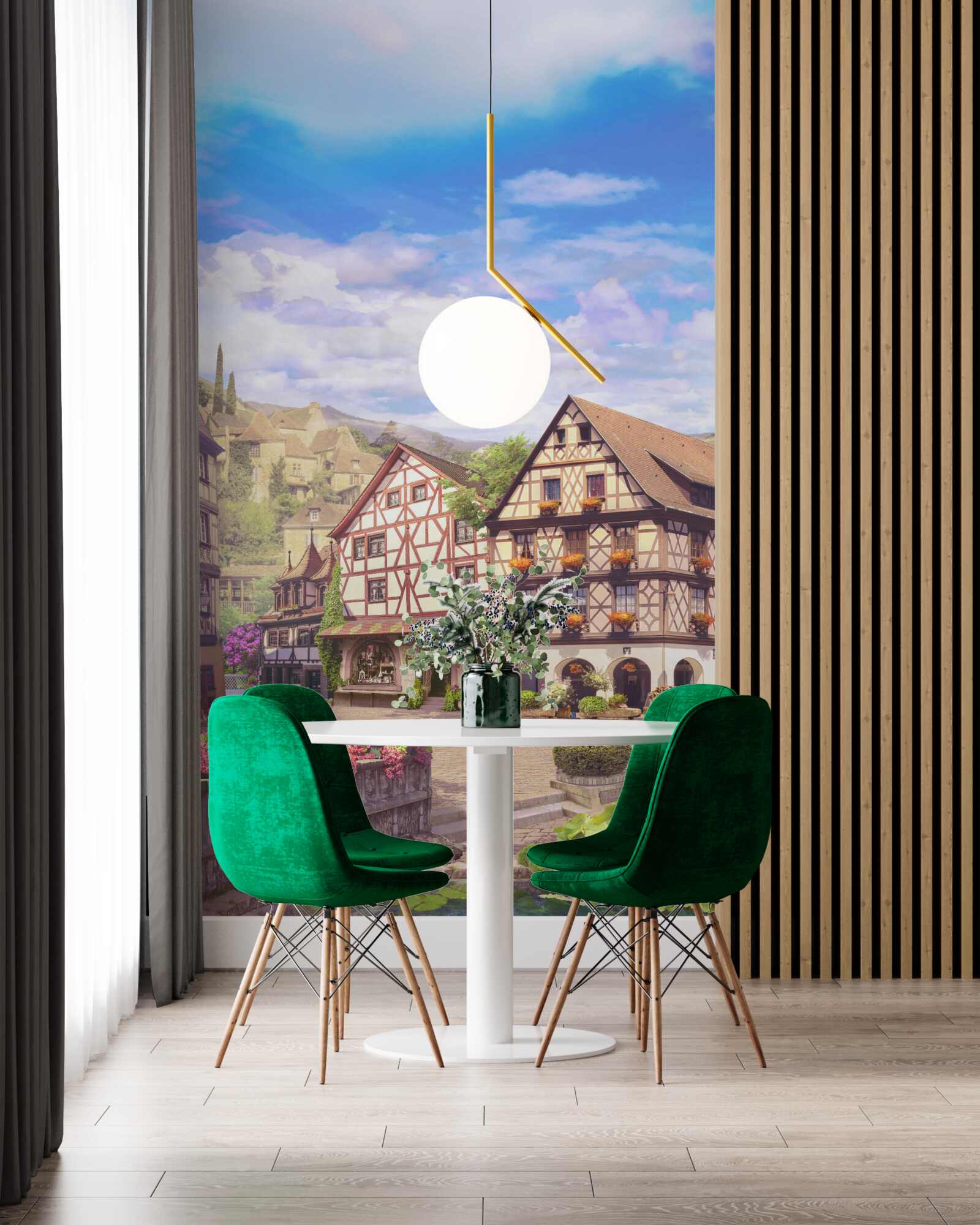 Fotobehang prachtig uitzicht op de stad