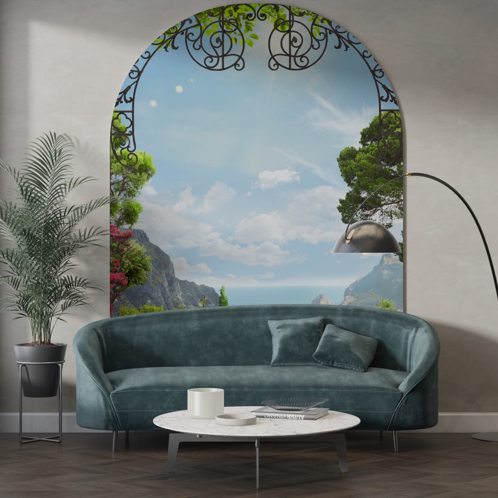 Fotobehang prachtig landschap met zee en rotsen