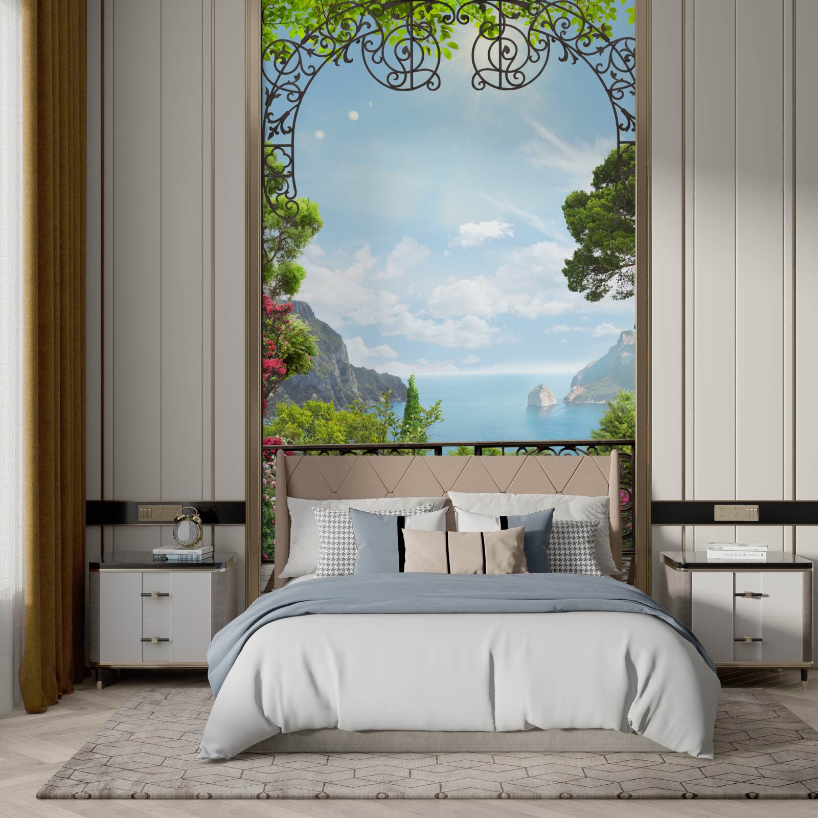 Fotobehang prachtig landschap met zee en rotsen