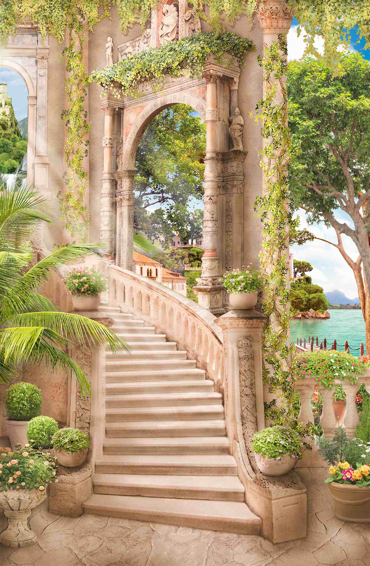 Fotobehang mooie trap