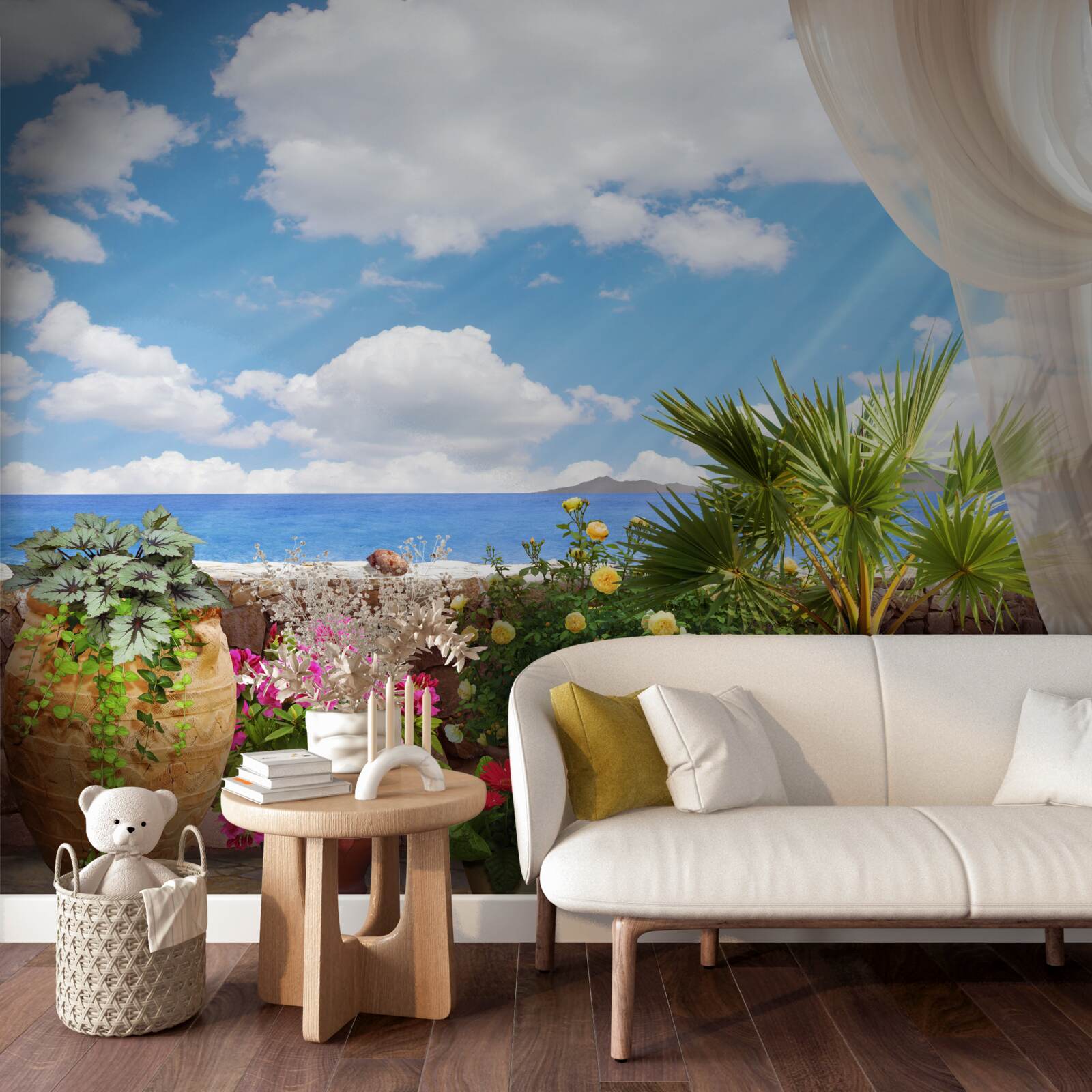 Fotobehang balkon in pot