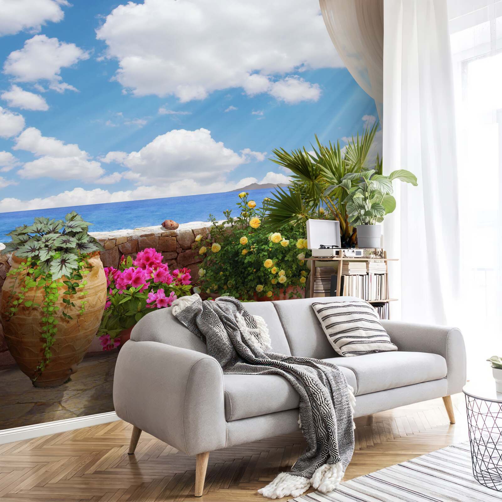 Fotobehang balkon in pot