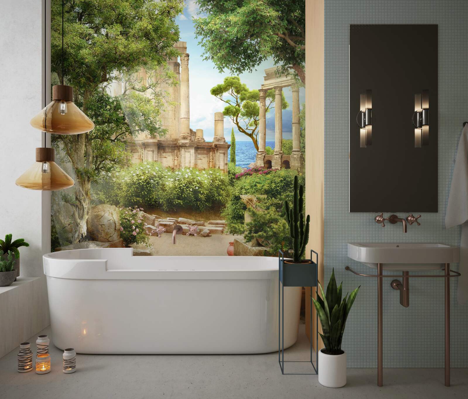 Fotobehang de oude tuinen van het Middellandse Zeegebied