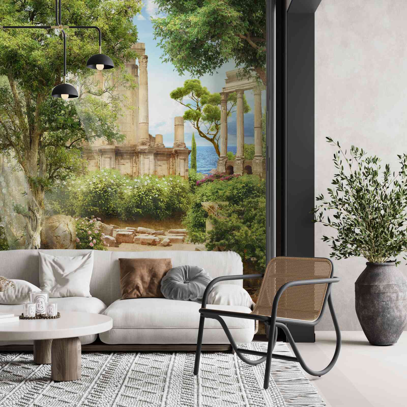 Fotobehang de oude tuinen van het Middellandse Zeegebied