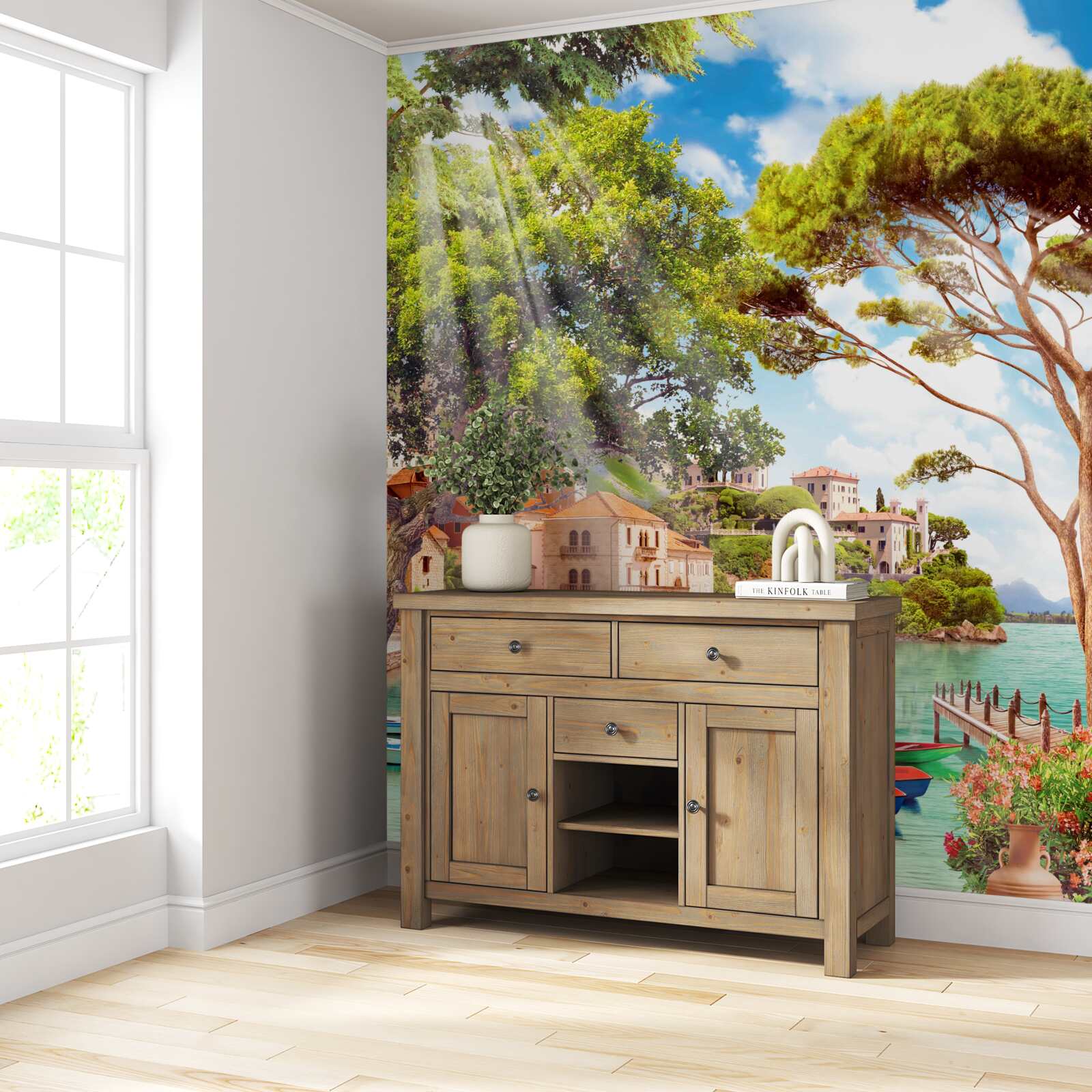 Fotobehang schepen in de Middellandse Zee