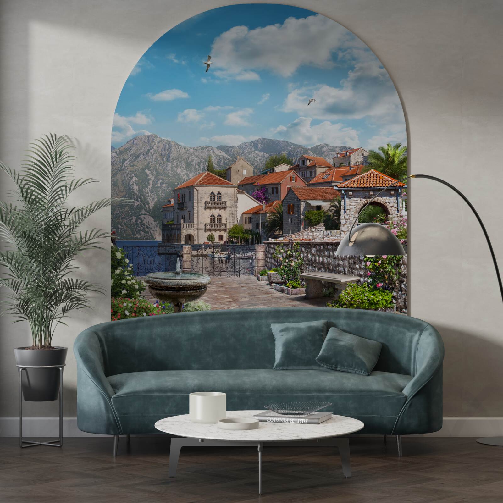 Fotobehang smalle straten en binnenplaatsen