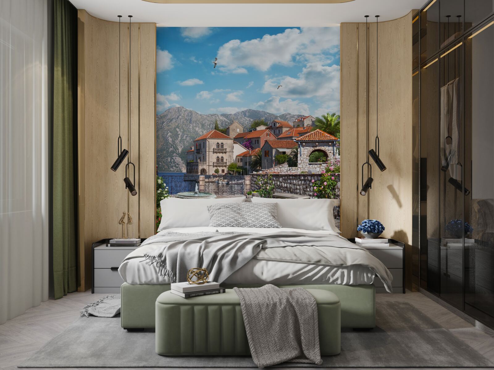 Fotobehang smalle straten en binnenplaatsen