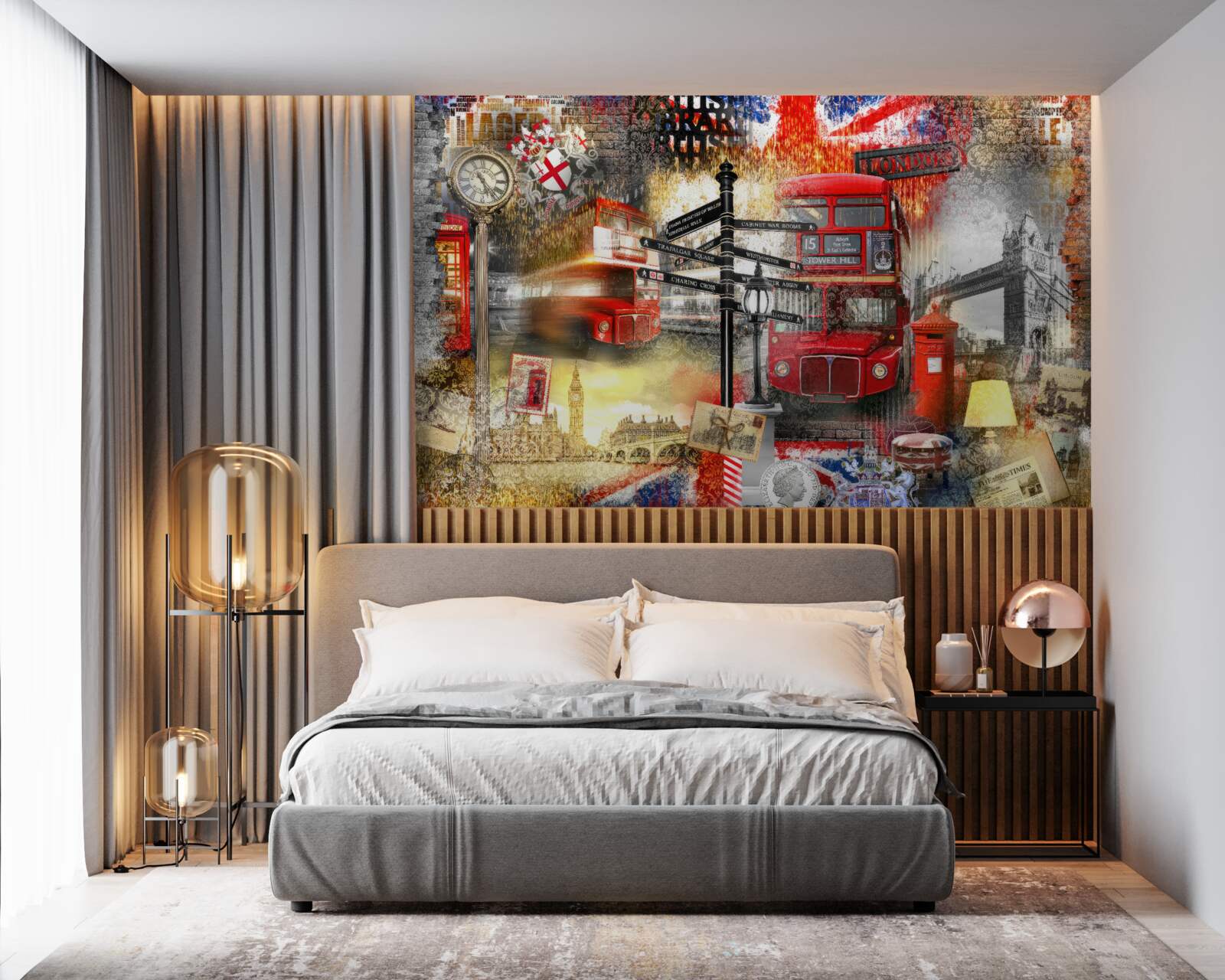 Fotobehang diverse emblemen van groot-brittannië