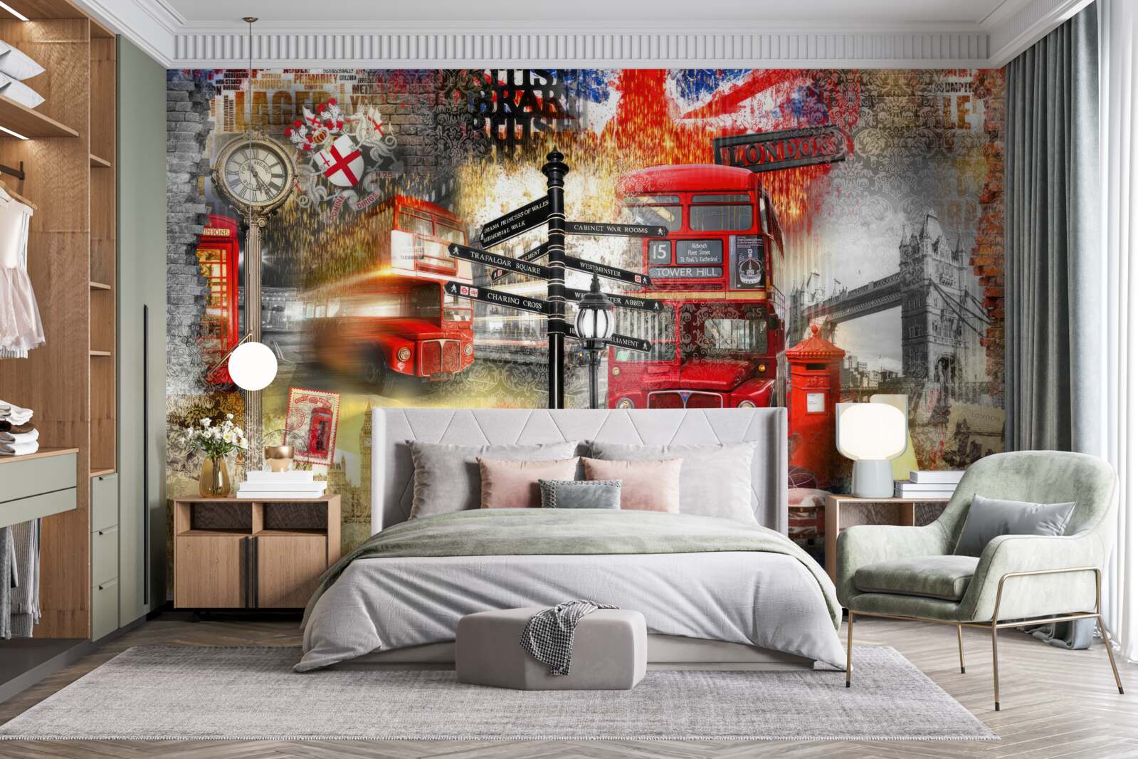 Fotobehang diverse emblemen van groot-brittannië