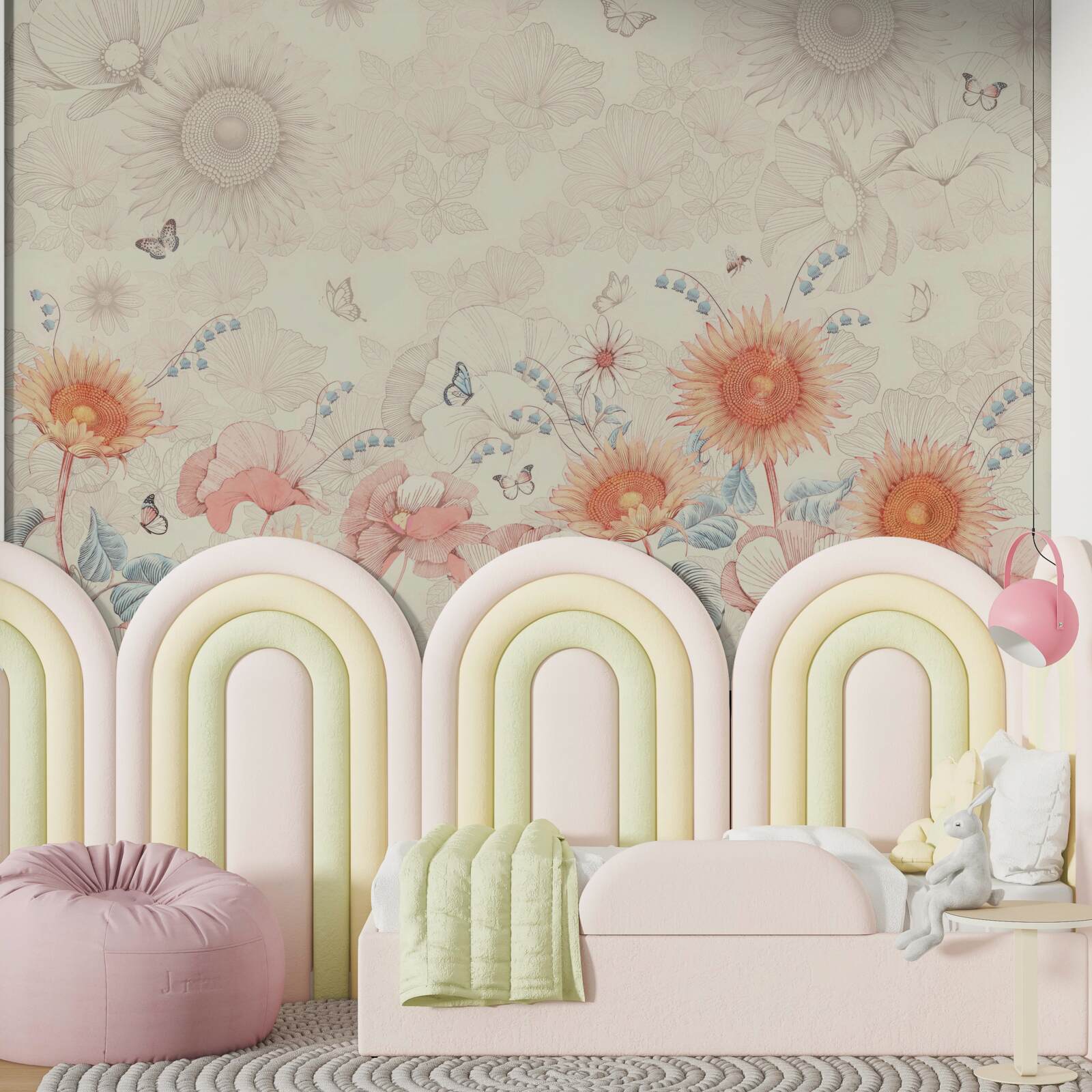 Fotobehang diverse exotische bloemen