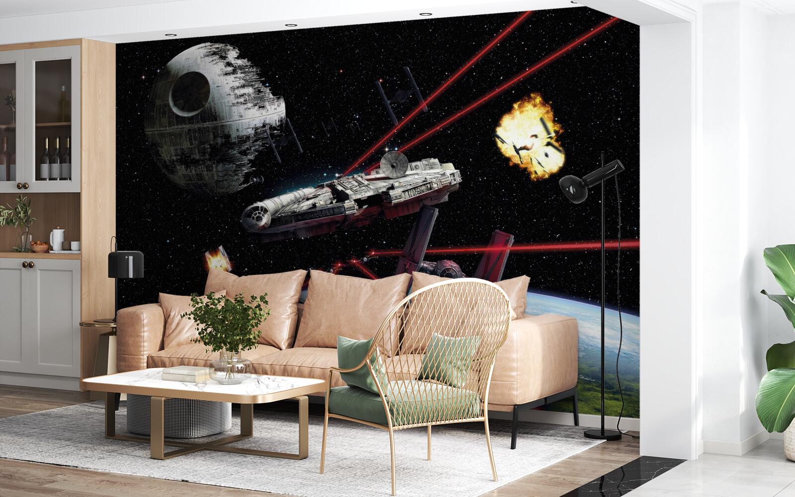 Fotobehang ruimtegevechten