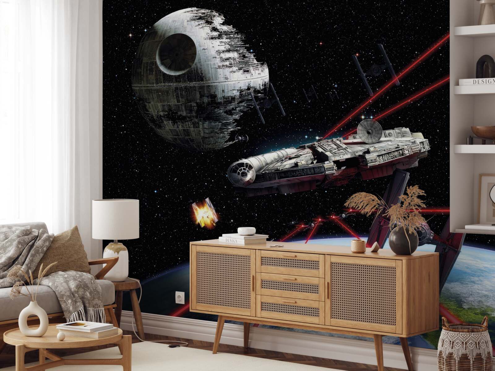 Fotobehang ruimtegevechten