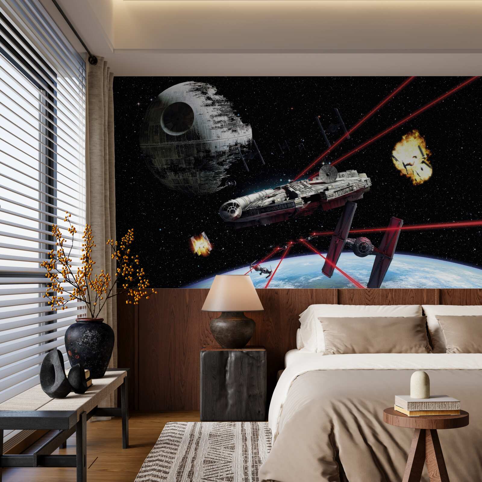 Fotobehang ruimtegevechten