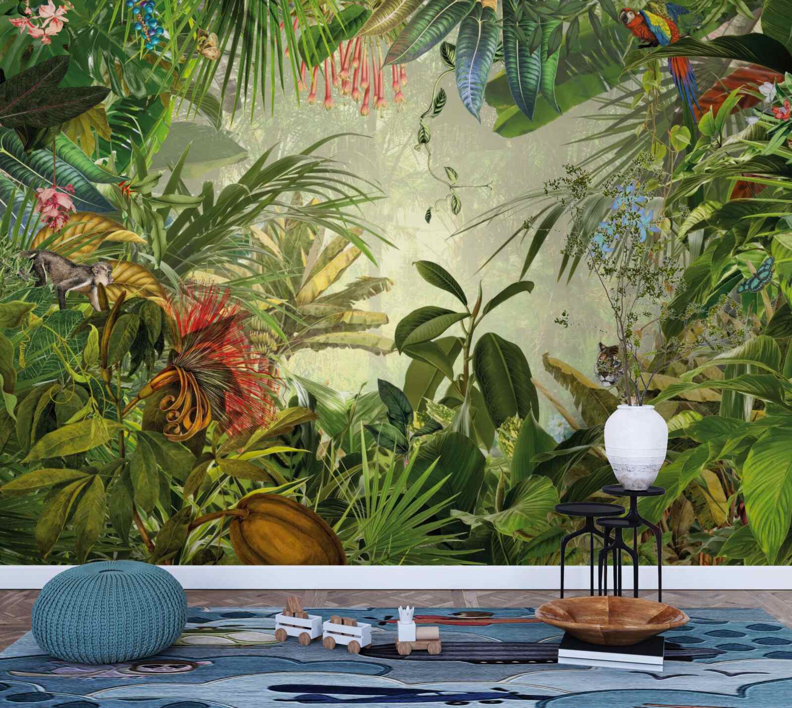 Fotobehang groen tropisch landschap