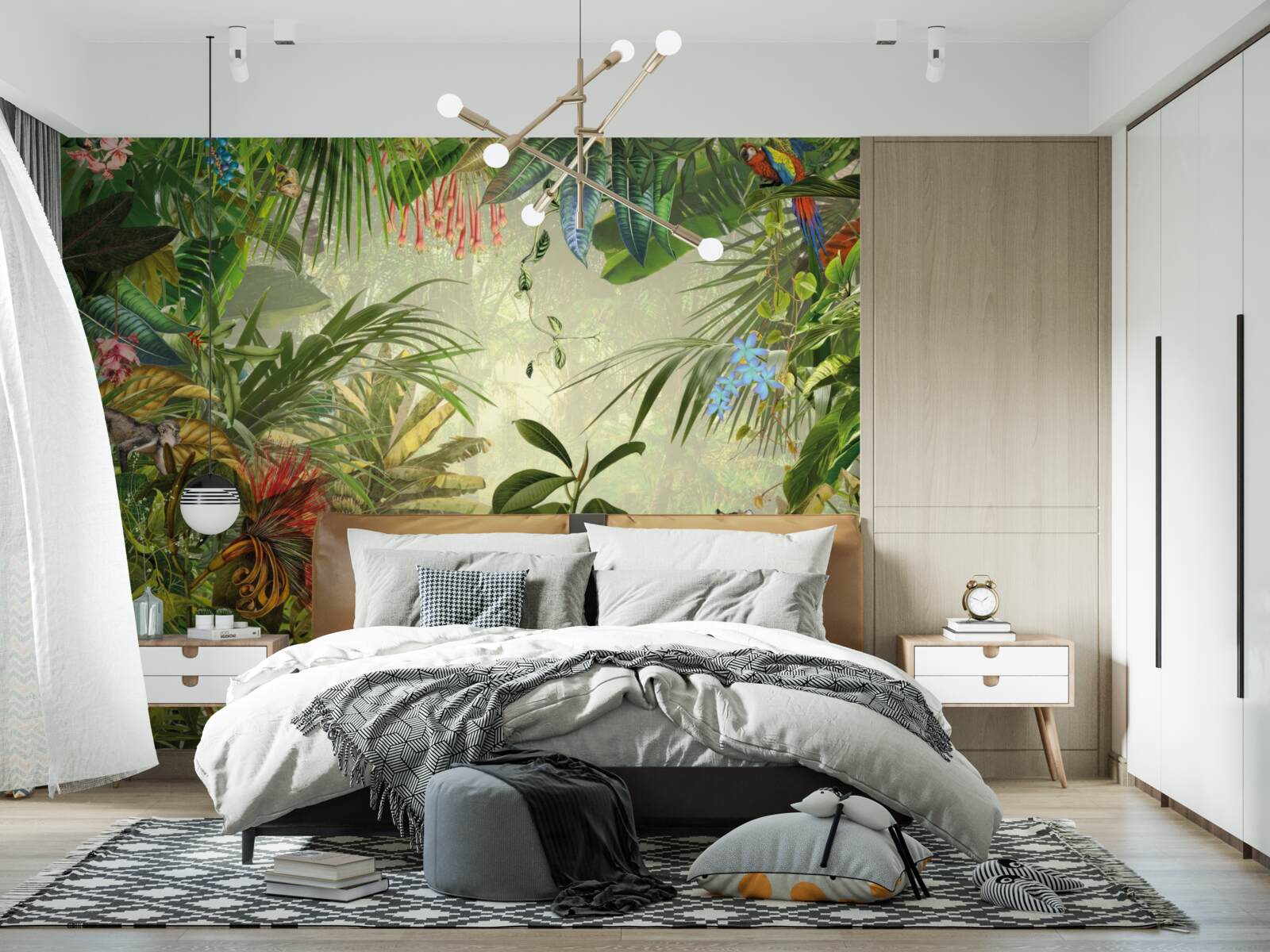 Fotobehang groen tropisch landschap