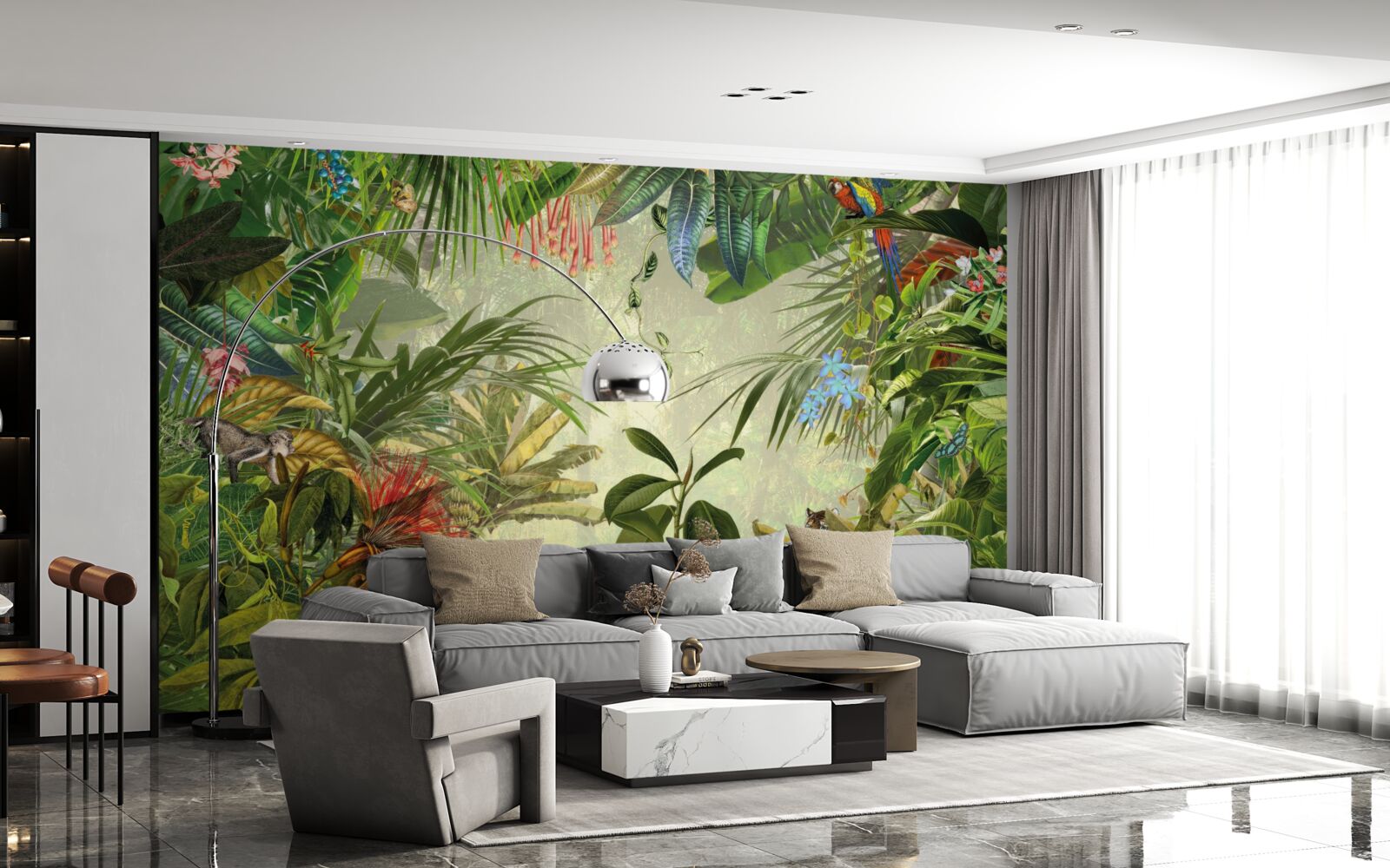 Fotobehang groen tropisch landschap