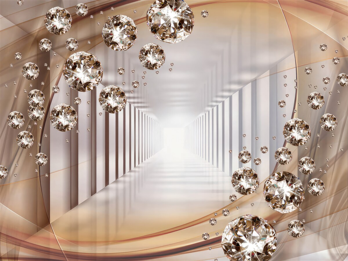 Fotobehang juwelen op de achtergrond van de passage