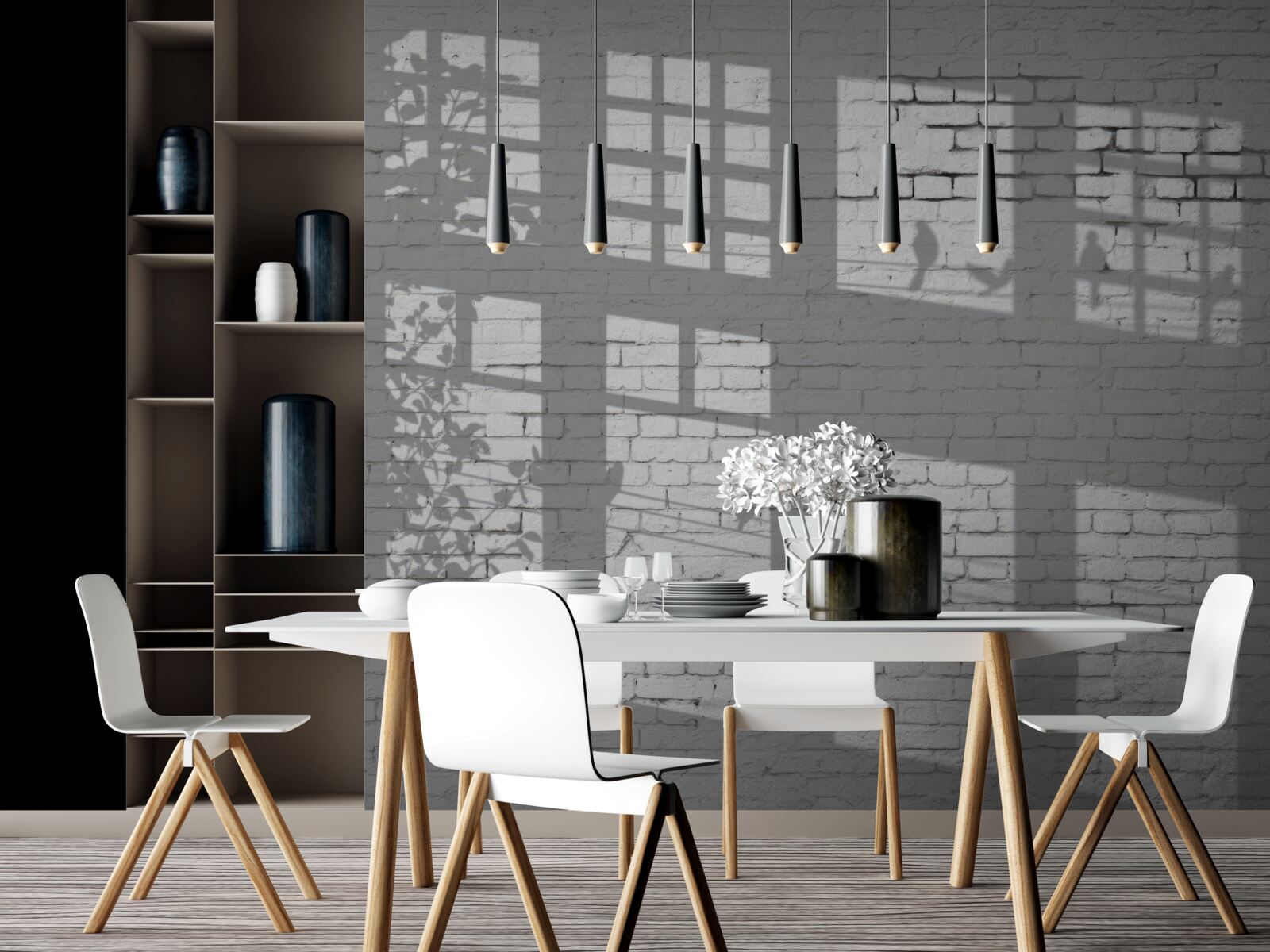 Fotobehang reflecties op de lichtsteen