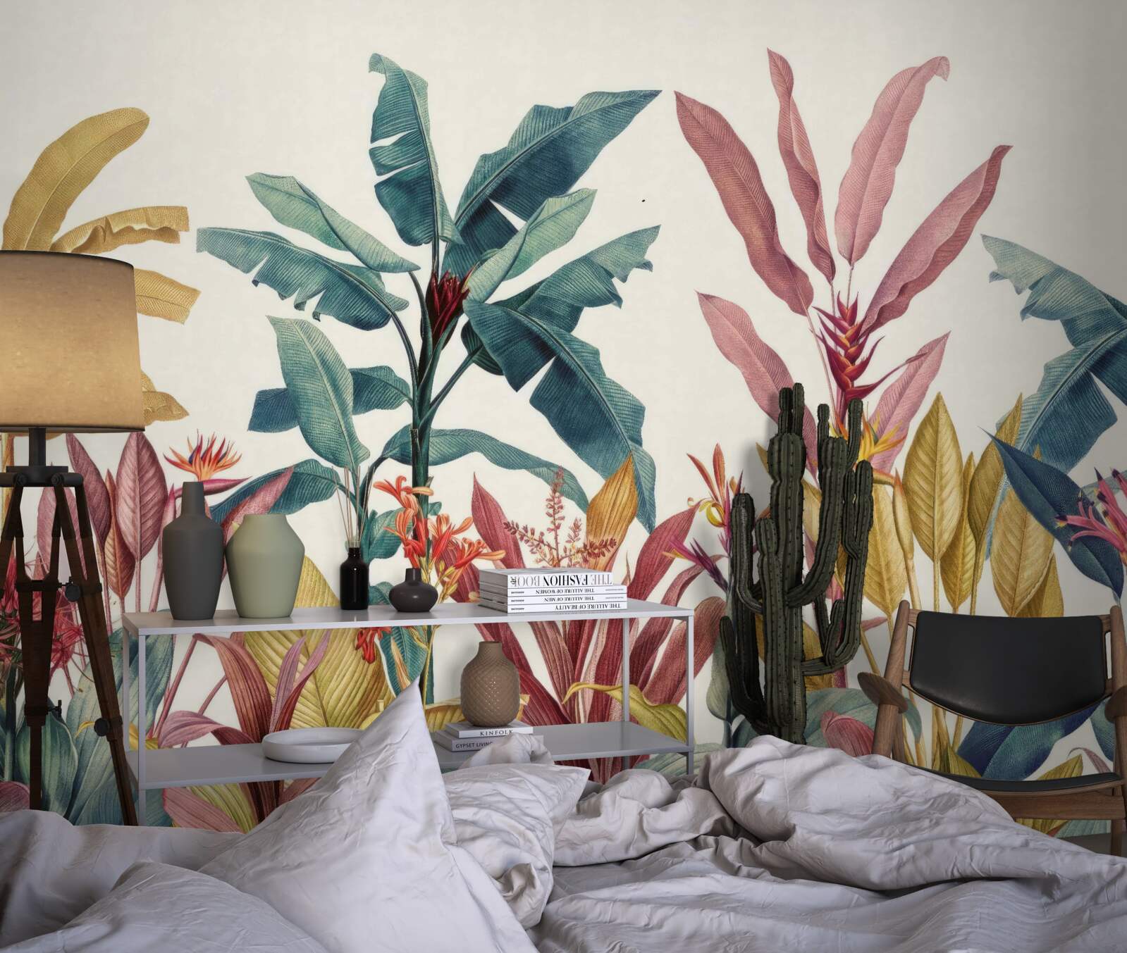 Fotobehang planten van verschillende vormen en tinten