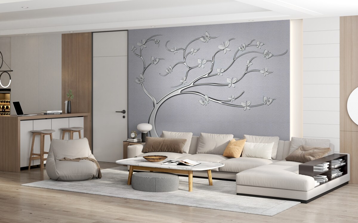 Fotobehang gebogen boom